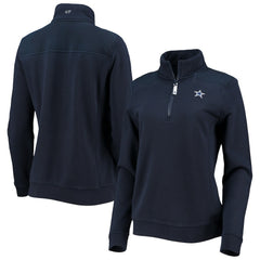 Dallas Cowboys Vineyard Vines Women's Shep Shirt Quarter-Zip Sweatshirt Navy | NFL