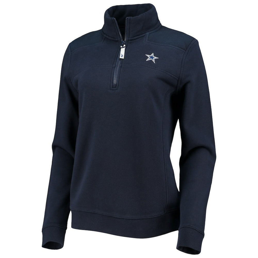 Dallas Cowboys Vineyard Vines Women's Shep Shirt Quarter-Zip Sweatshirt Navy | NFL