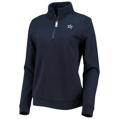 Dallas Cowboys Vineyard Vines Women's Shep Shirt Quarter-Zip Sweatshirt Navy | NFL
