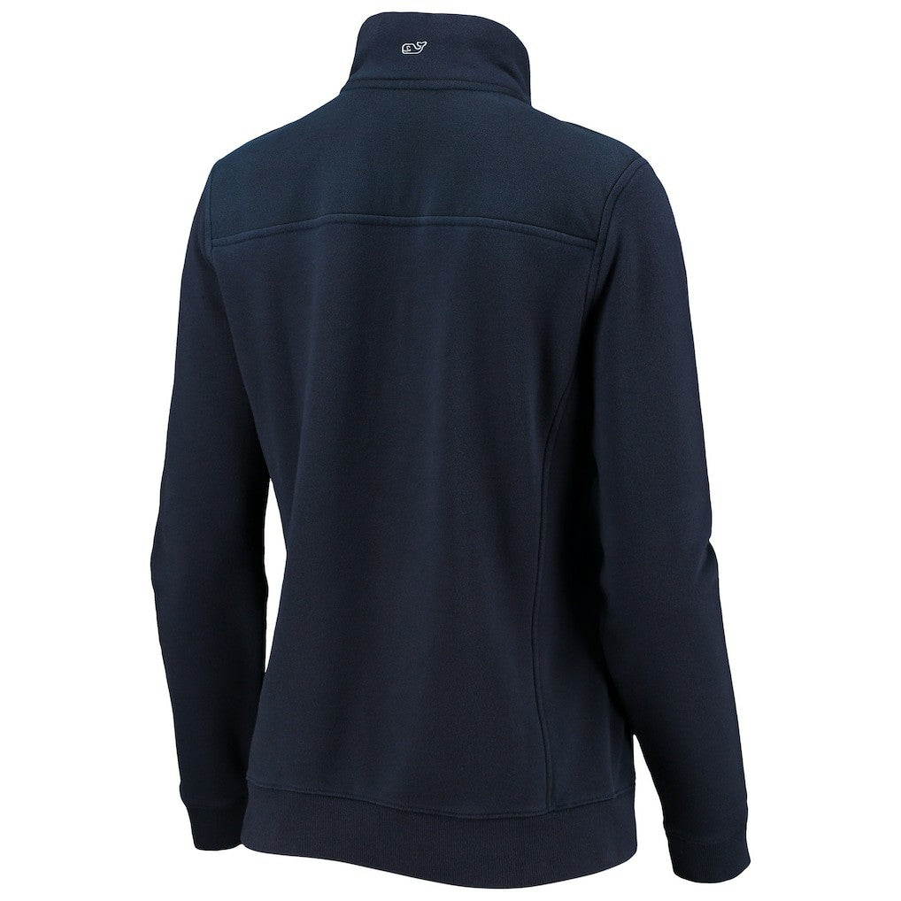 Dallas Cowboys Vineyard Vines Women's Shep Shirt Quarter-Zip Sweatshirt Navy | NFL