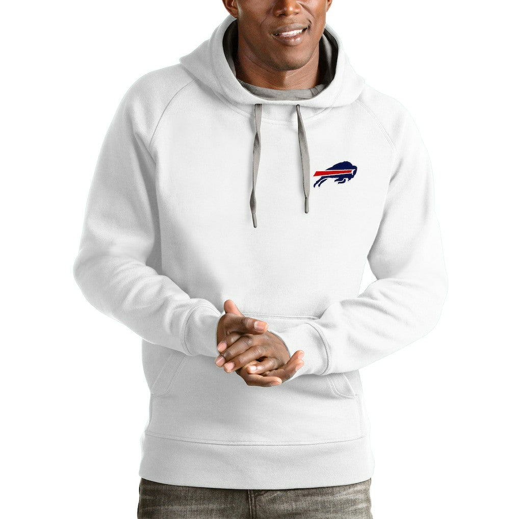 Buffalo Bills Antigua Logo Victory Pullover Hoodie White | NFL