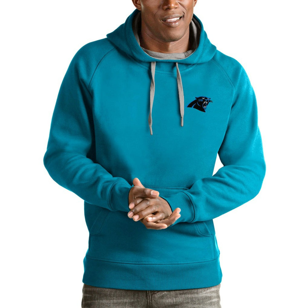 Carolina Panthers Antigua Logo Victory Pullover Hoodie Blue | NFL
