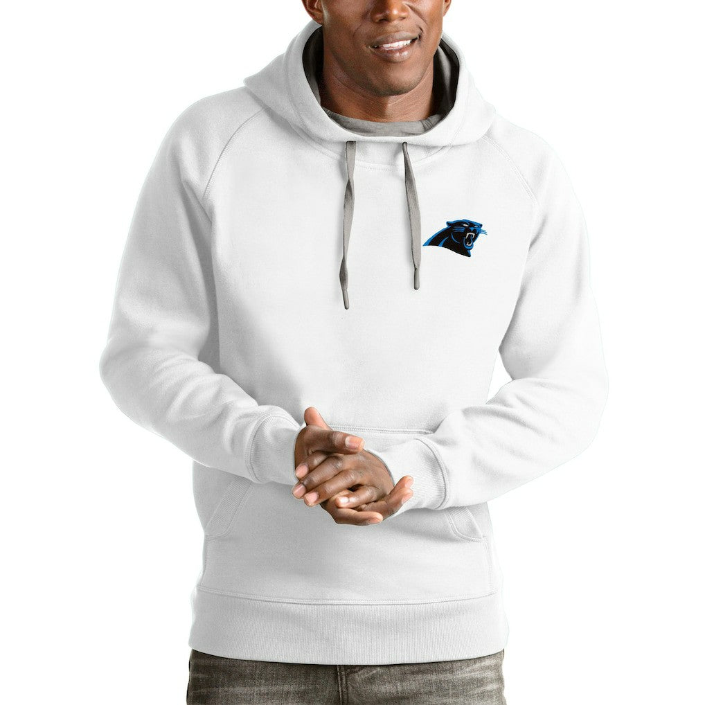 Carolina Panthers Antigua Logo Victory Pullover Hoodie White | NFL