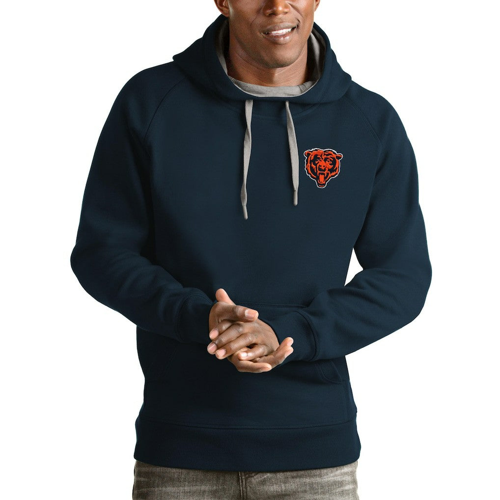 Chicago Bears Antigua Logo Victory Pullover Hoodie Navy | NFL