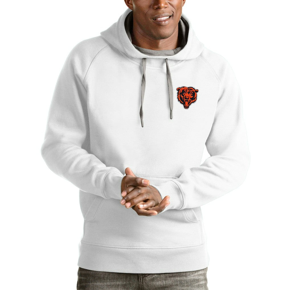 Chicago Bears Antigua Logo Victory Pullover Hoodie White | NFL