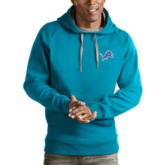 Detroit Lions Antigua Logo Victory Pullover Hoodie Blue | NFL
