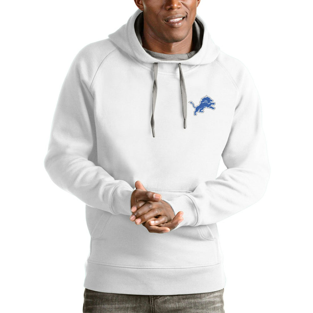 Detroit Lions Antigua Logo Victory Pullover Hoodie White | NFL