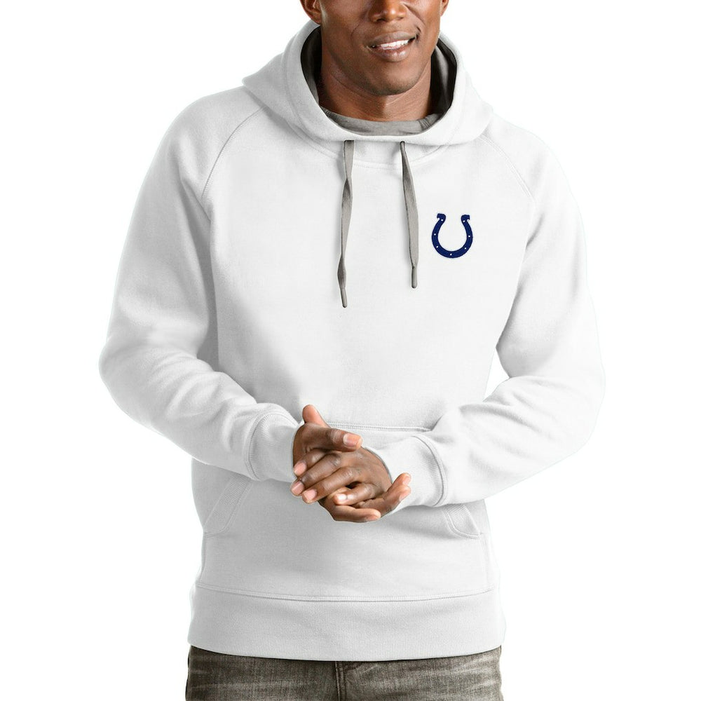 Indianapolis Colts Antigua Logo Victory Pullover Hoodie White | NFL