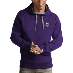 Minnesota Vikings Antigua Logo Victory Pullover Hoodie Purple | NFL