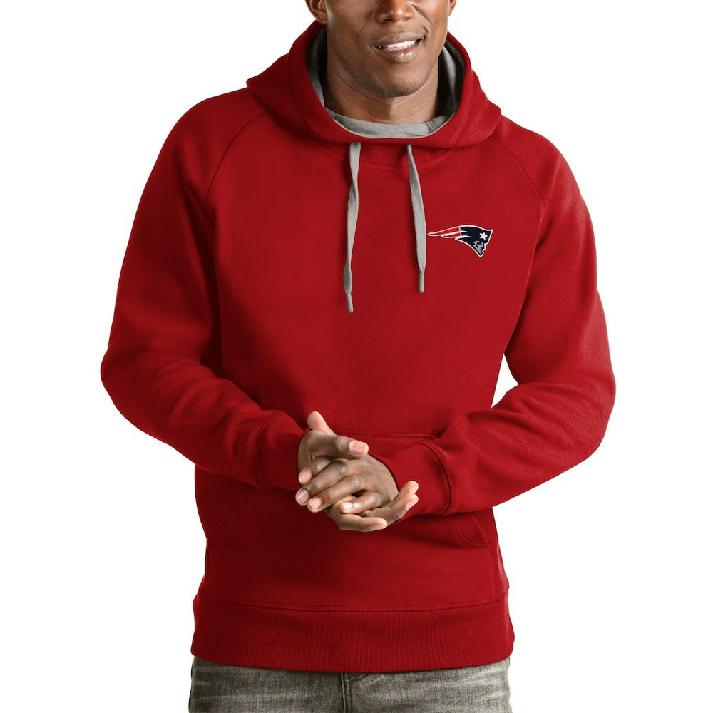 New England Patriots Antigua Logo Victory Pullover Hoodie Red | NFL