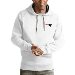 New England Patriots Antigua Logo Victory Pullover Hoodie White | NFL