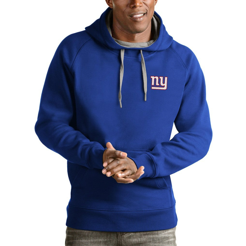New York Giants Antigua Logo Victory Pullover Hoodie Royal | NFL