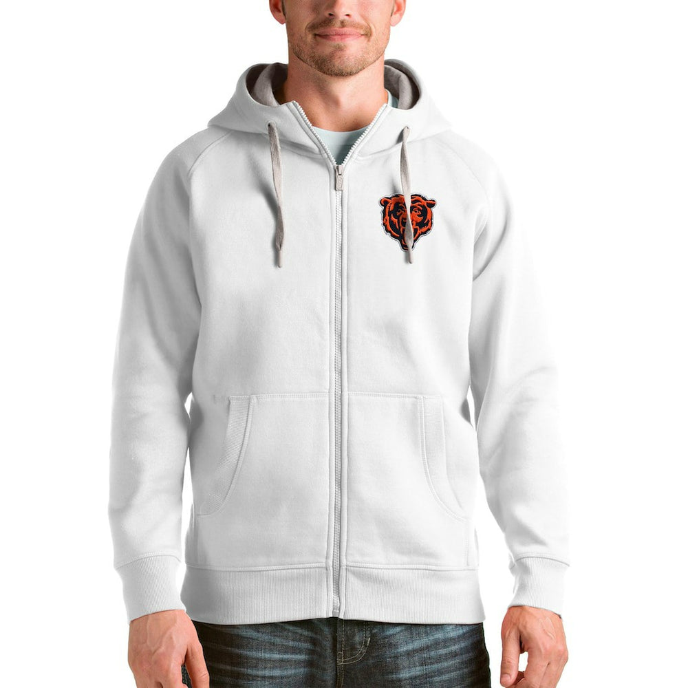 Chicago Bears Antigua Victory Full-Zip Hoodie White | NFL