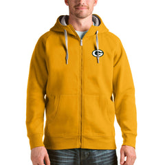 Green Bay Packers Antigua Victory Full-Zip Hoodie Gold | NFL