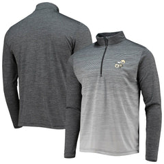 New Orleans Saints Antigua Throwback Cycle Quarter-Zip Jacket Black/Heathered Gray | NFL