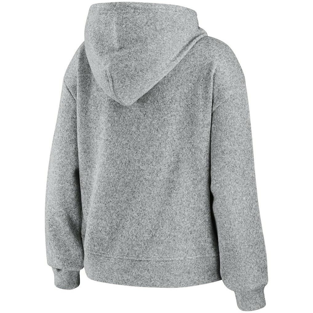 New Orleans Saints WEAR by Erin Andrews Women's Full-Zip Hoodie Heathered Gray | NFL