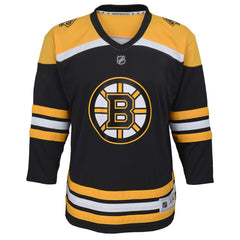 Boston Bruins Youth Home Replica Custom Jersey - Black - NHL