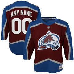 Colorado Avalanche Youth Home Custom Replica Jersey - Burgundy - NHL