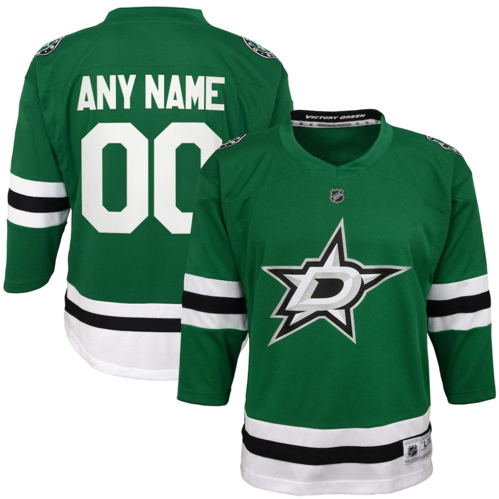 Dallas Stars Youth Home Replica Custom Jersey - Green - NHL