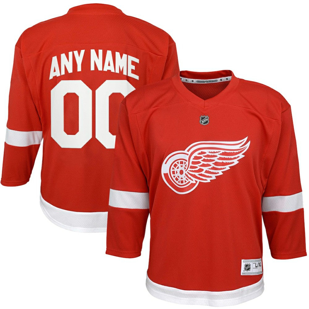 Detroit Red Wings Youth Home Replica Custom Jersey - Red - NHL