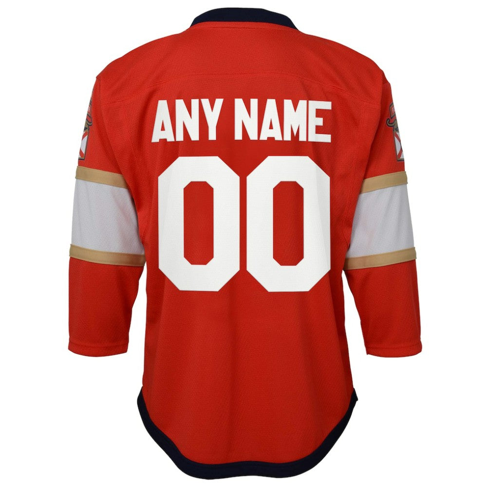 Florida Panthers Youth Home Replica Custom Jersey - Red - NHL