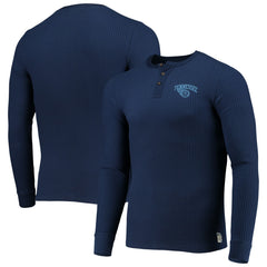 Tennessee Titans Junk Food Thermal Henley Long Sleeve T-Shirt Navy | NFL