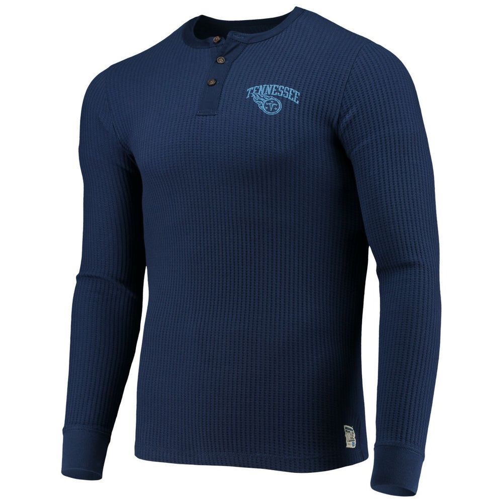 Tennessee Titans Junk Food Thermal Henley Long Sleeve T-Shirt Navy | NFL
