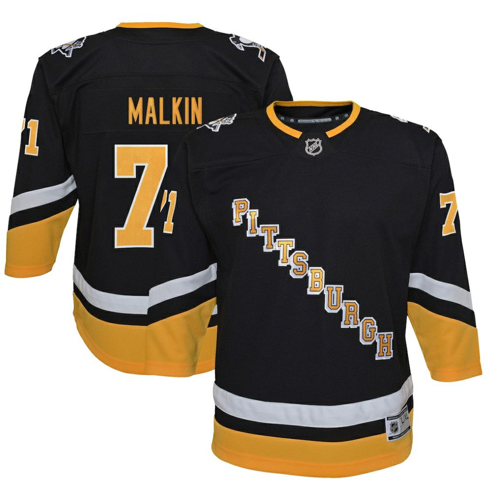 Evgeni Malkin Pittsburgh Penguins Youth 2021/22 Alternate Premier Player Jersey - Black - NHL