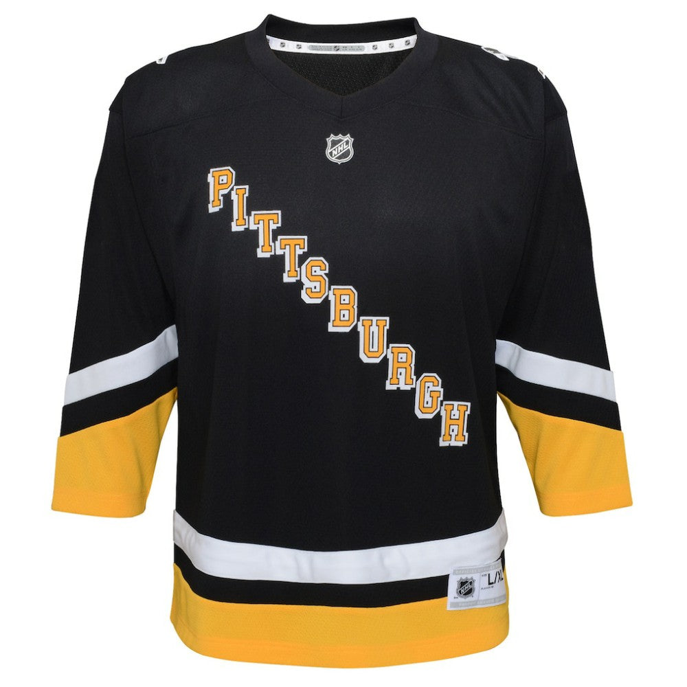 Pittsburgh Penguins Youth 2021/22 Alternate Replica Jersey - Black - NHL