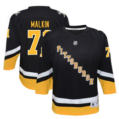 Evgeni Malkin Pittsburgh Penguins Youth 2021/22 Alternate Replica Player Jersey - Black - NHL