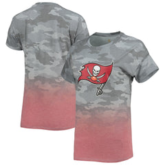 Tampa Bay Buccaneers Juniors Beth Camo Dip-Dye T-Shirt Gray/Red | NFL