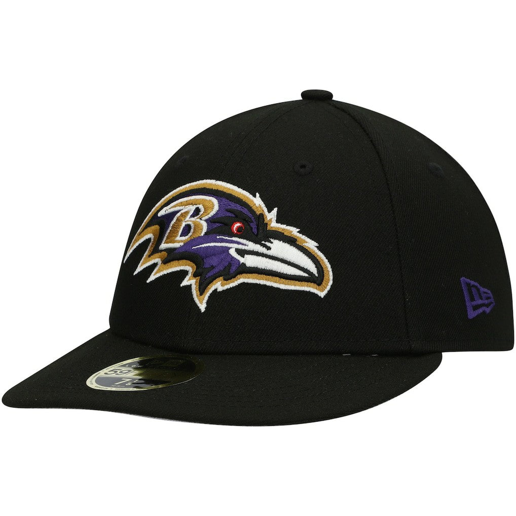Baltimore Ravens New Era Omaha Low Profile 59FIFTY Fitted Hat Black | NFL