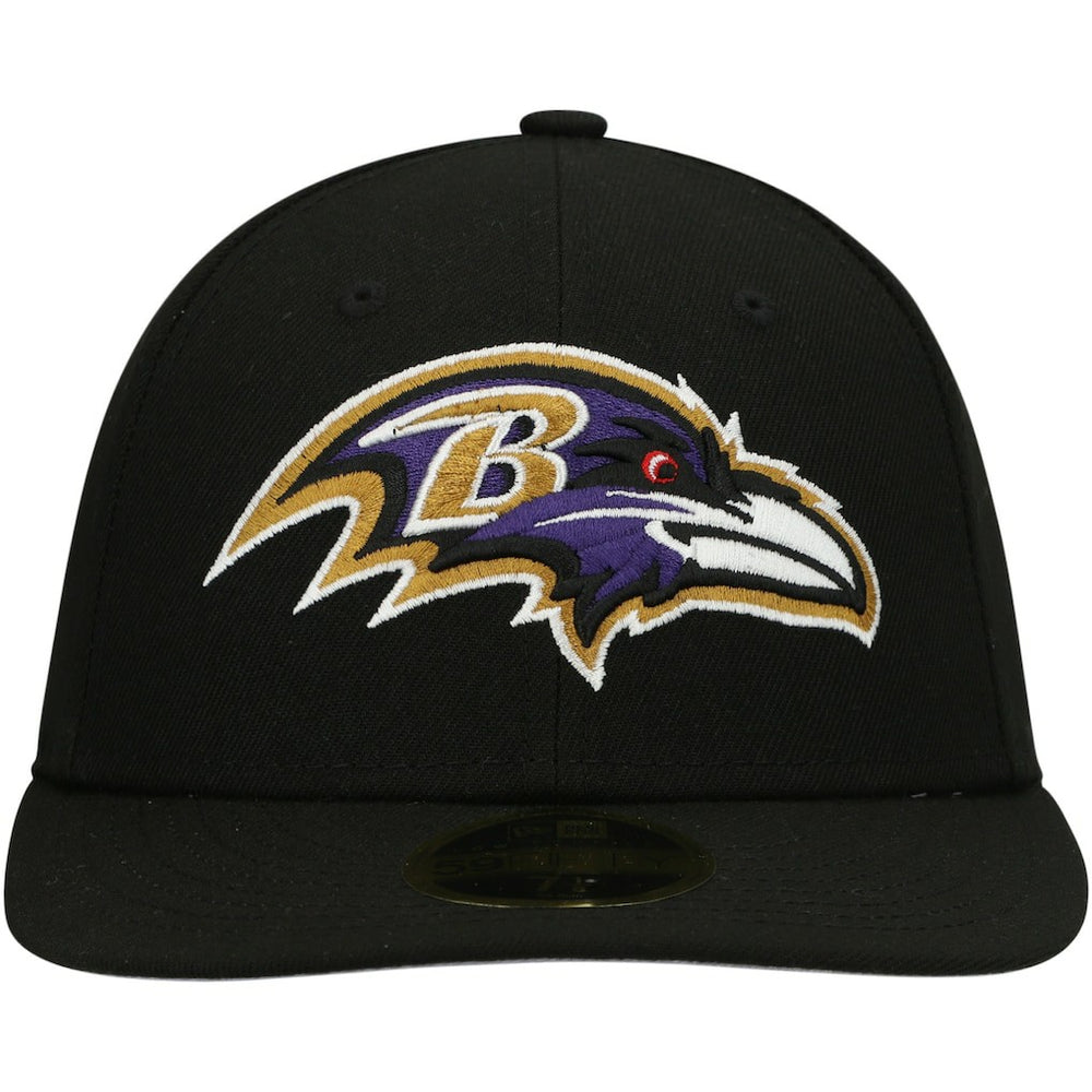 Baltimore Ravens New Era Omaha Low Profile 59FIFTY Fitted Hat Black | NFL