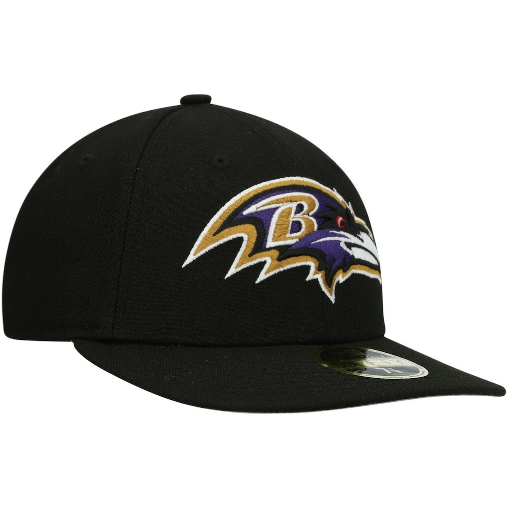 Baltimore Ravens New Era Omaha Low Profile 59FIFTY Fitted Hat Black | NFL