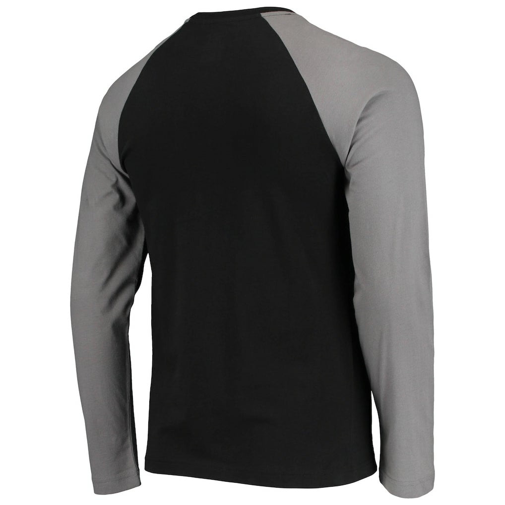 Las Vegas Raiders New Era League Raglan Long Sleeve T-Shirt Black/Gray | NFL