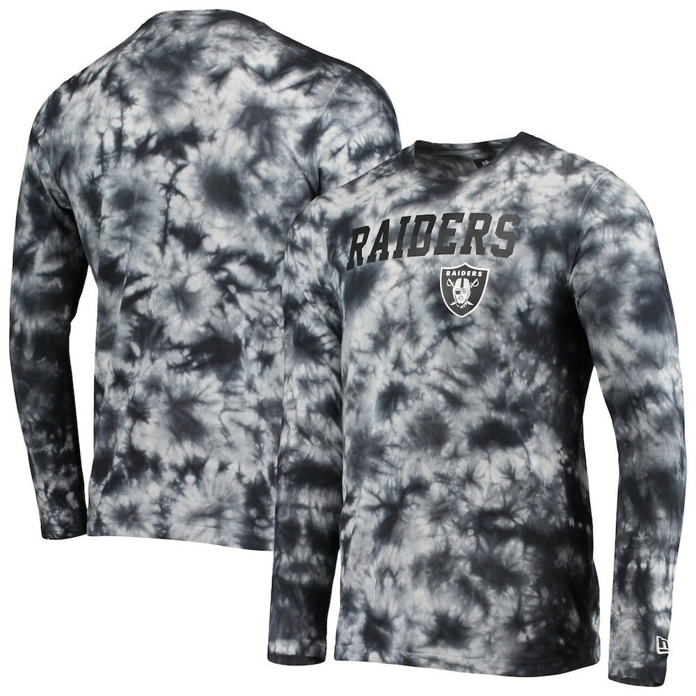 Las Vegas Raiders New Era Tie-Dye Long Sleeve T-Shirt Black | NFL