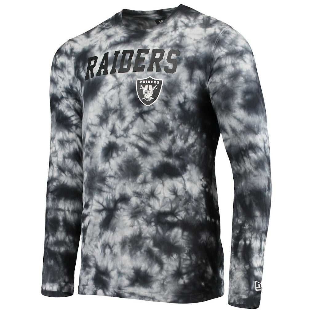 Las Vegas Raiders New Era Tie-Dye Long Sleeve T-Shirt Black | NFL