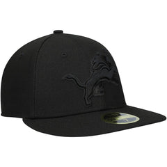 Detroit Lions New Era Black on Black Low Profile 59FIFTY II Fitted Hat Black | NFL