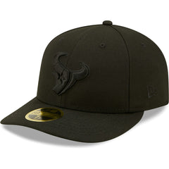 Houston Texans New Era Black on Black Low Profile 59FIFTY II Fitted Hat Black | NFL