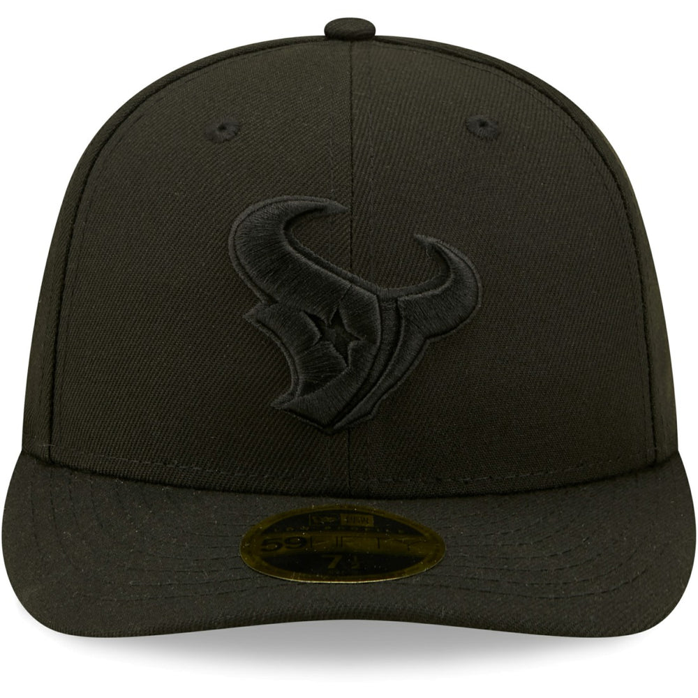 Houston Texans New Era Black on Black Low Profile 59FIFTY II Fitted Hat Black | NFL