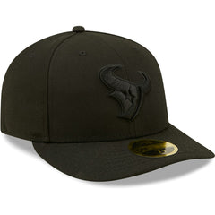 Houston Texans New Era Black on Black Low Profile 59FIFTY II Fitted Hat Black | NFL