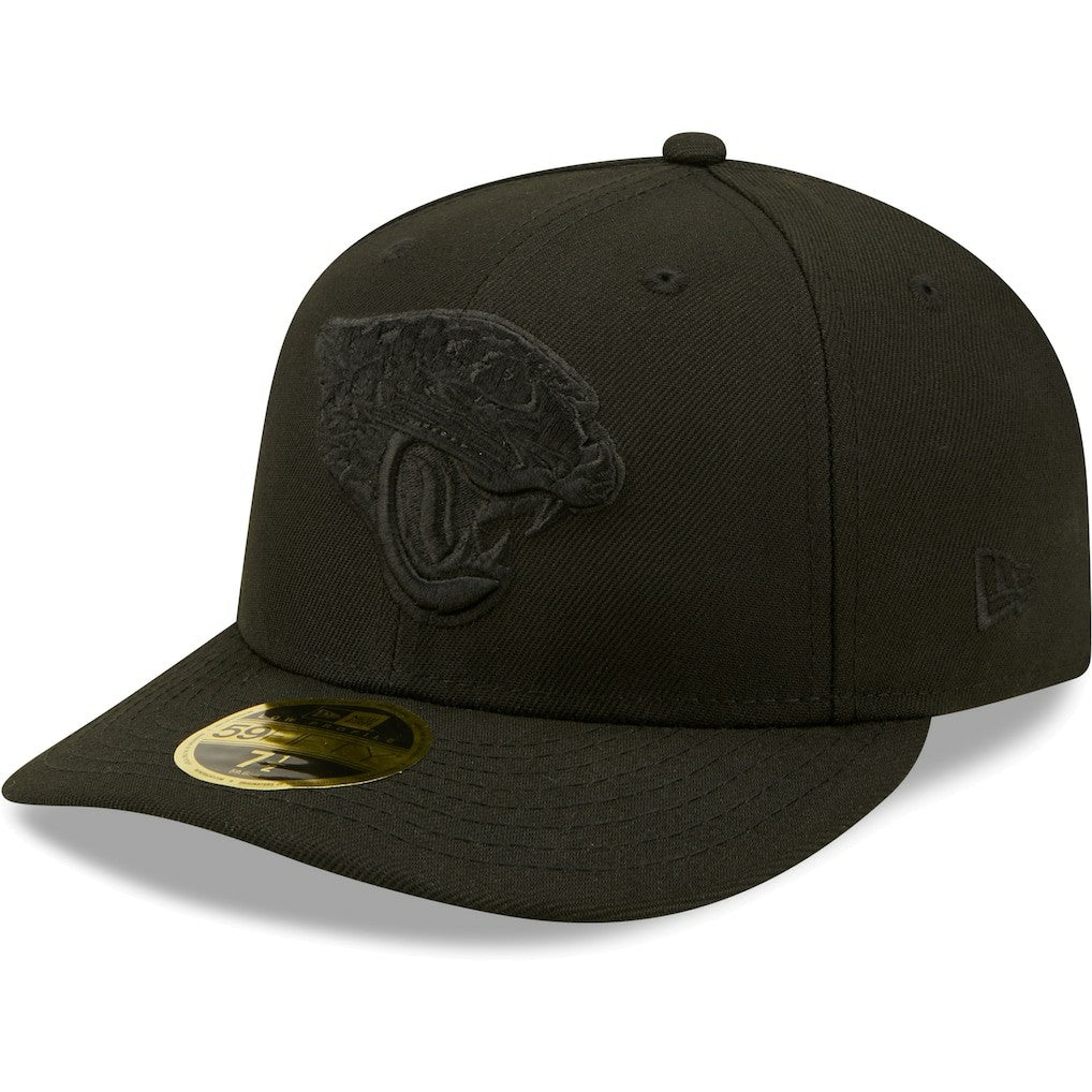 Jacksonville Jaguars New Era Black on Black Low Profile 59FIFTY II Fitted Hat Black | NFL