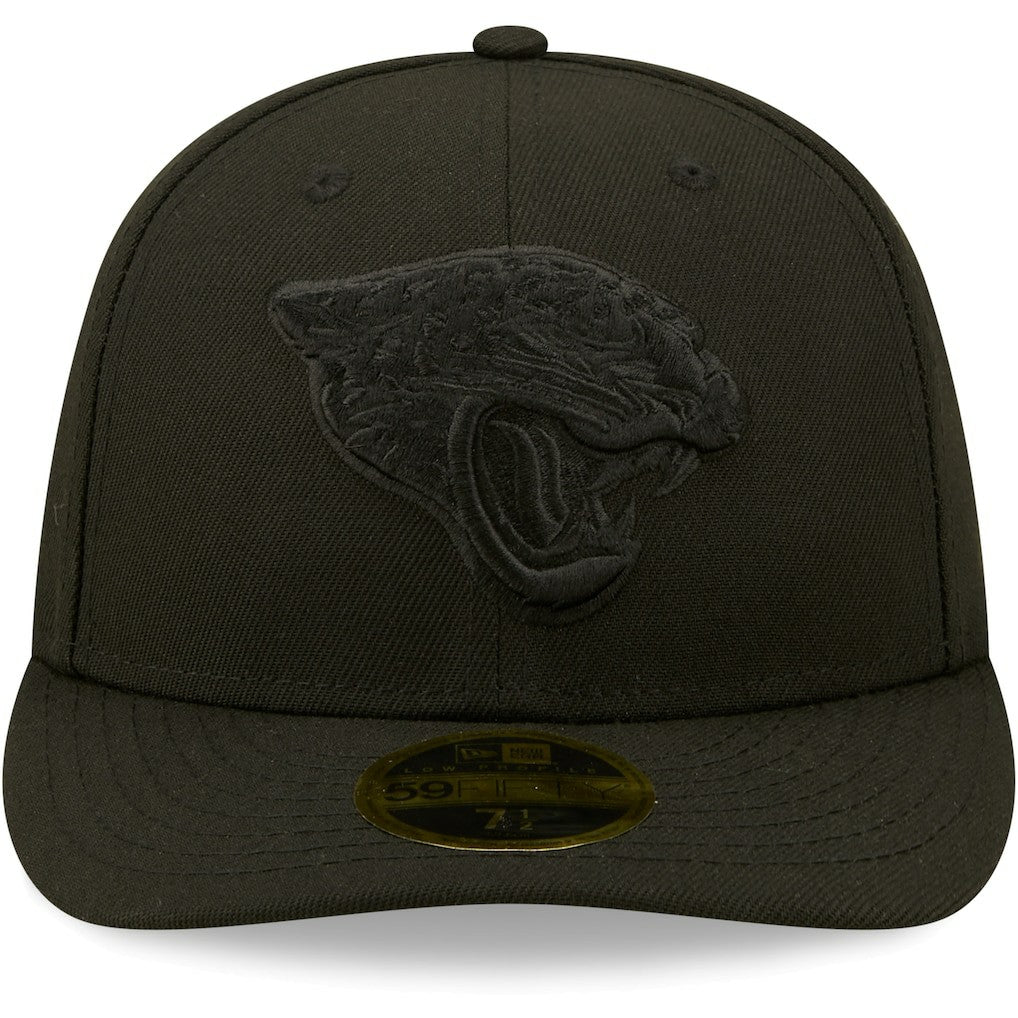 Jacksonville Jaguars New Era Black on Black Low Profile 59FIFTY II Fitted Hat Black | NFL