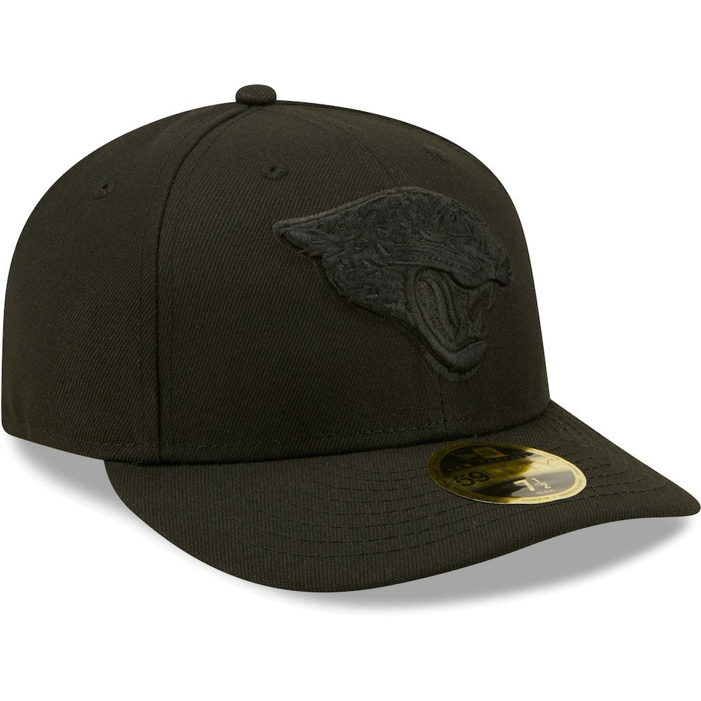Jacksonville Jaguars New Era Black on Black Low Profile 59FIFTY II Fitted Hat Black | NFL