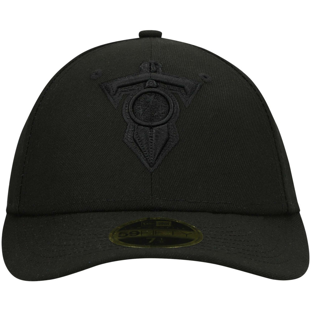 Tennessee Titans New Era Alternate Logo Black on Black Low Profile 59FIFTY II Fitted Hat Black | NFL
