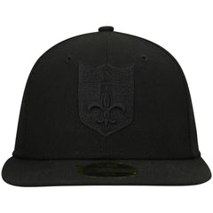 New Orleans Saints New Era Historic Logo Black on Black Low Profile 59FIFTY II Fitted Hat Black | NFL