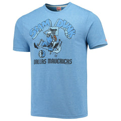 Dallas Mavericks Homage NBA x Grateful Dead Tri-Blend T-Shirt Blue - NBA