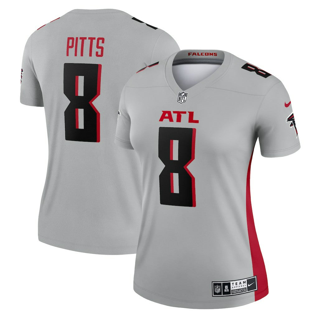 Kyle Pitts Sr. Atlanta Falcons Women's Inverted Legend Player Performance Top Gray | Nike for Sale