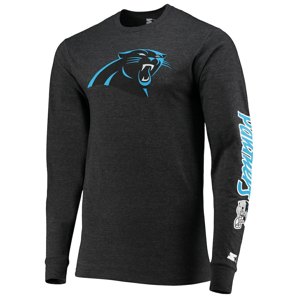 Carolina Panthers Starter Halftime Long Sleeve T-Shirt Heathered Black | NFL