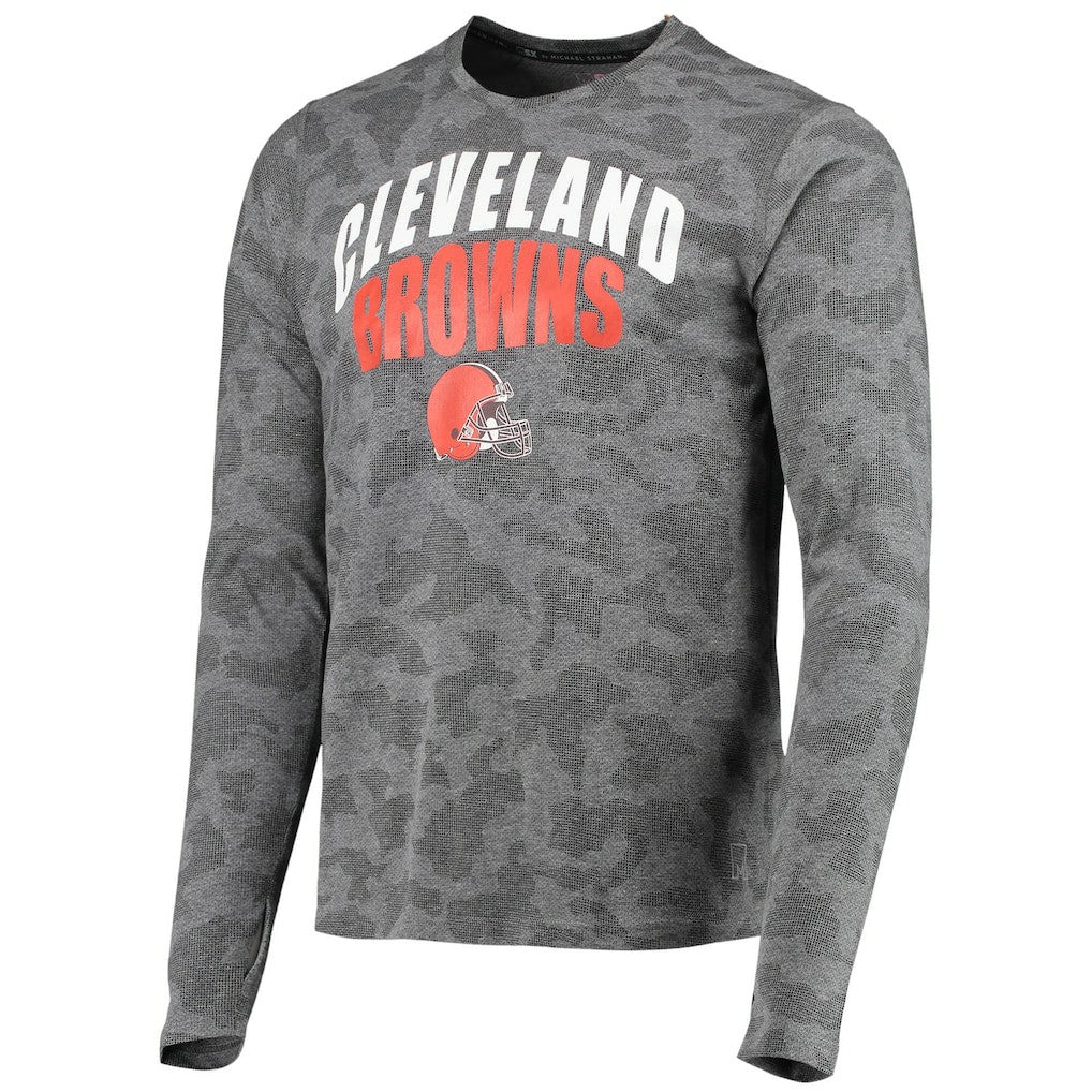Cleveland Browns MSX by Michael Strahan Camo Performance Long Sleeve T-Shirt Black | NFL